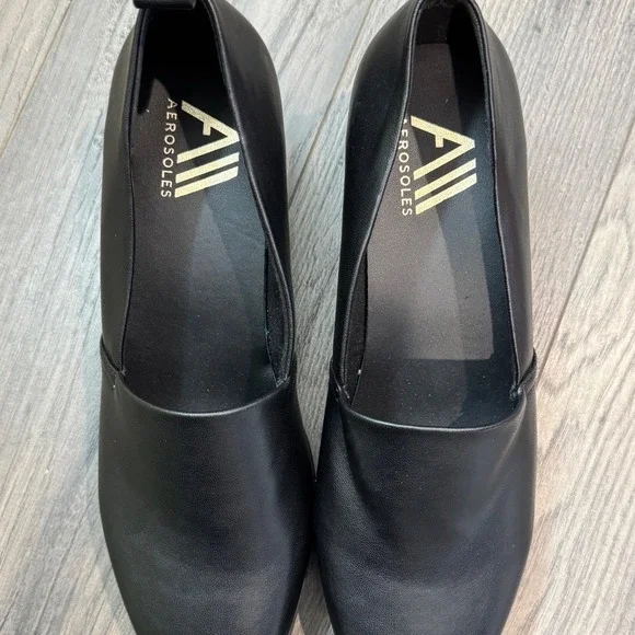 Aerosoles Womens Black Wedge Heel Slip On Shoes‎ Size 9 - Picture 8 of 8